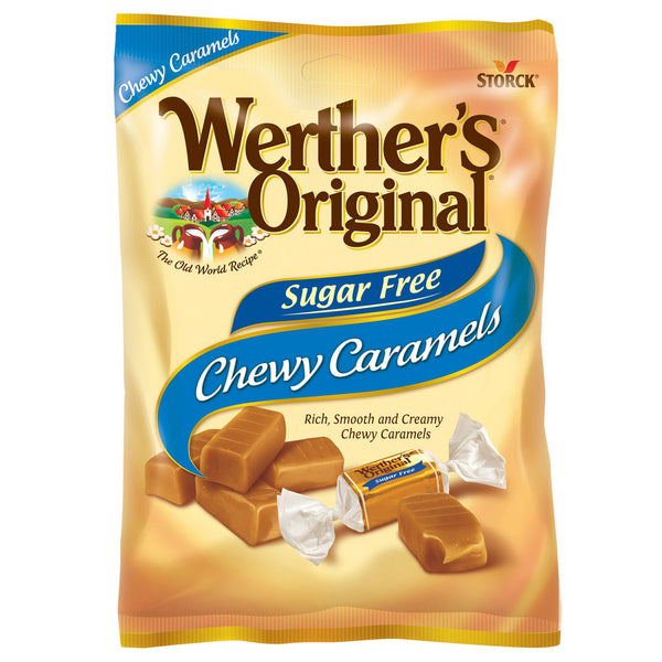 Werther's Chewy Caramels Sugar Free, 1.48 oz Bag, 24/Carton (GRR60004088) Case of 24