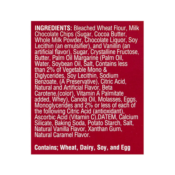 Mrs. Fields Cookies, Milk Chocolate Chip, 1 oz Individually Wrapped, 30/Box, 2 Boxes/Carton (GRR60004080) Case of 60