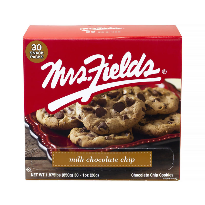 Mrs. Fields Cookies, Milk Chocolate Chip, 1 oz Individually Wrapped, 30/Box, 2 Boxes/Carton (GRR60004080) Case of 60
