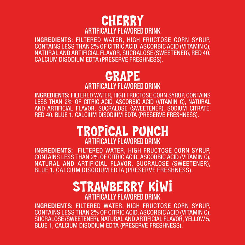 Kool-Aid Jammers Juice Pouch Variety Pack, 6 oz Pouch, 80/Carton (GRR60004076) Case of 80