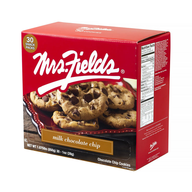 Mrs. Fields Cookies, Milk Chocolate Chip, 1 oz Individually Wrapped, 30/Box, 2 Boxes/Carton (GRR60004080) Case of 60