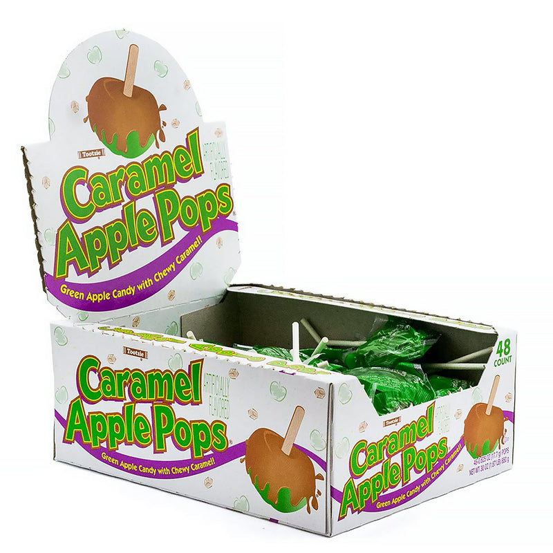 Tootsie Roll Caramel Apple Pops, 0.63 oz Individually Wrapped, 48/Box, 2 Boxes/Carton (GRR60004066) Case of 96