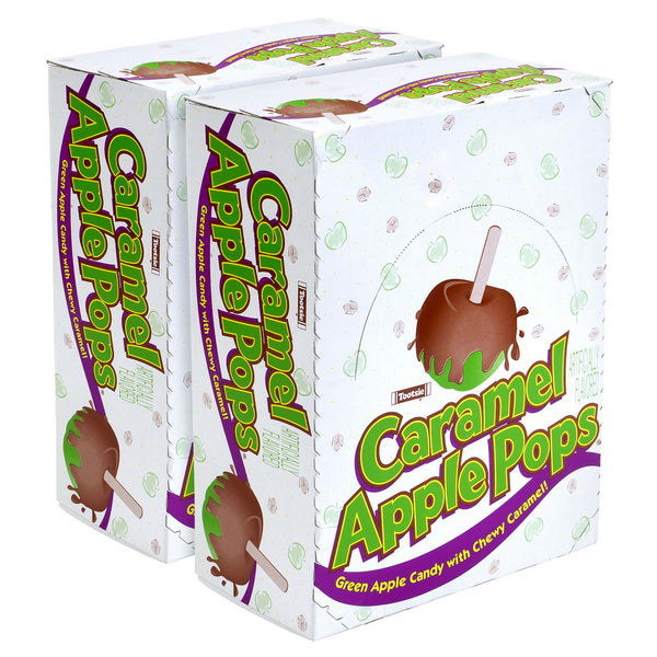 Tootsie Roll Caramel Apple Pops, 0.63 oz Individually Wrapped, 48/Box, 2 Boxes/Carton (GRR60004066) Case of 96
