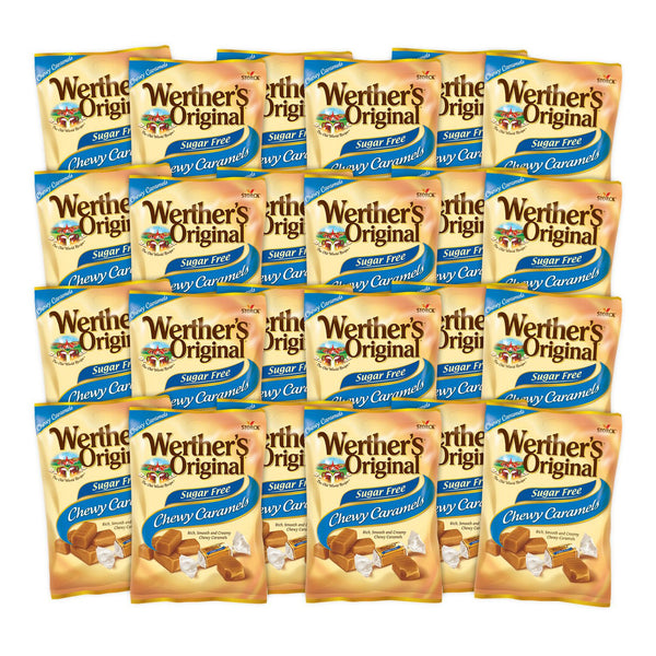 Werther's Chewy Caramels Sugar Free, 1.48 oz Bag, 24/Carton (GRR60004088) Case of 24