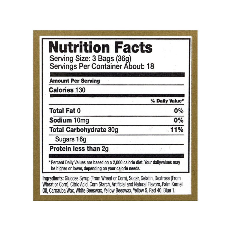 Haribo Goldbears Gummi Candy, Assorted Flavors, 0.4 oz Pouch, 54/Tub, 2 Tubs/Carton (GRR60004073) Case of 108