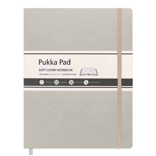 PUKKA PAD® Soft Cover Notebook, College Rule, Pebble Cover, (96) 11 x 8.5 Sheets (PUK9943SIG) Each