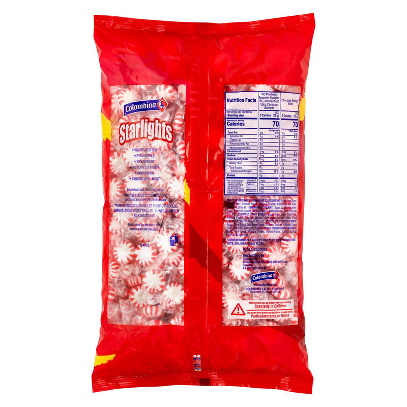 Colombina Peppermint Starlight Mints, 5 lb Bag, 3/Carton (GRR60004061) Case of 3