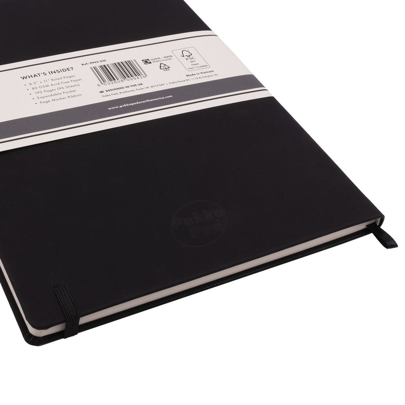 PUKKA PAD® Soft Cover Notebook, College Rule, Black Cover, (96) 11 x 8.5 Sheets (PUK9942SIG) Each