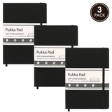 PUKKA PAD® Soft Cover Notebook, College Rule, Black Cover, (96) 8.2 x 5.11 Sheets, 3/Pack (PUK9940SIG3) Each