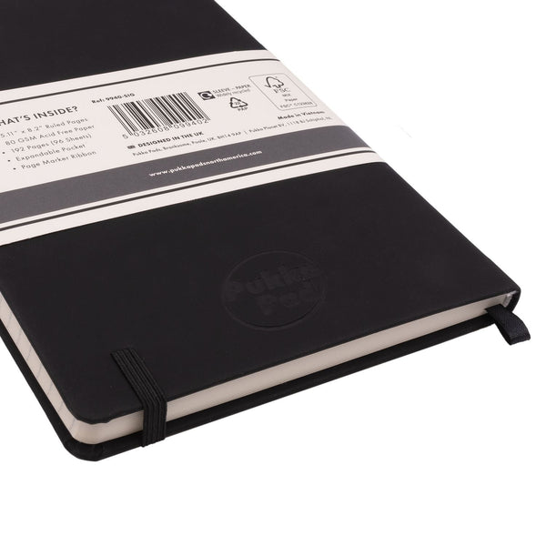 PUKKA PAD® Soft Cover Notebook, College Rule, Black Cover, (96) 8.2 x 5.11 Sheets, 3/Pack (PUK9940SIG3) Each