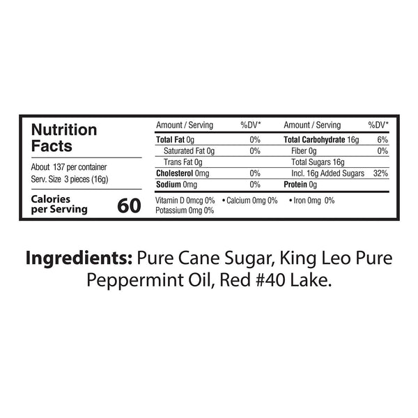 King Leo Peppermint Soft Mint Puffs, 5 lb Bag, 2/Carton (GRR60004086) Case of 2
