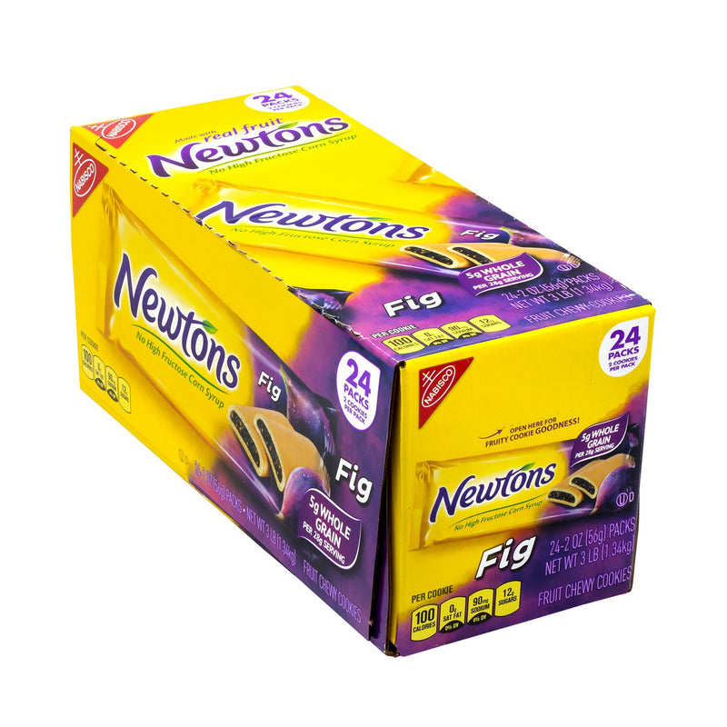 Nabisco Fig Newtons, 2 oz Pack, 2 Cookies/Pack, 24 Packs/Box, 4 Boxes/Carton (GRR60004081) Case of 96