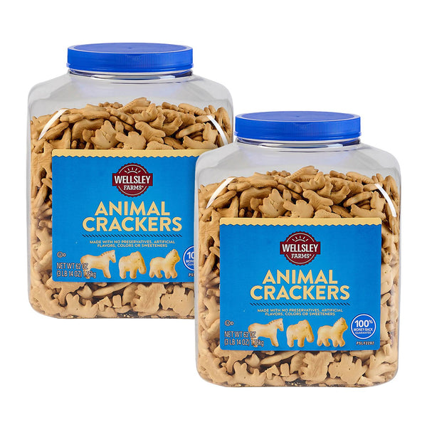 Wellsley Farms Animal Crackers, 62 oz Tub, 2/Carton (GRR60004069) Case of 2