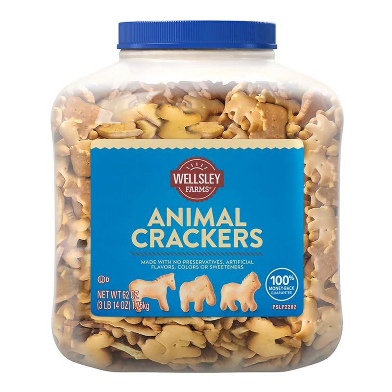 Wellsley Farms Animal Crackers, 62 oz Tub, 2/Carton (GRR60004069) Case of 2