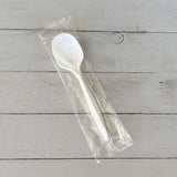 Boardwalk® Mediumweight Wrapped Polypropylene Cutlery, Soup Spoon, White, 1,000/Carton (BWKSOUPMWPPIW) Case of 1000