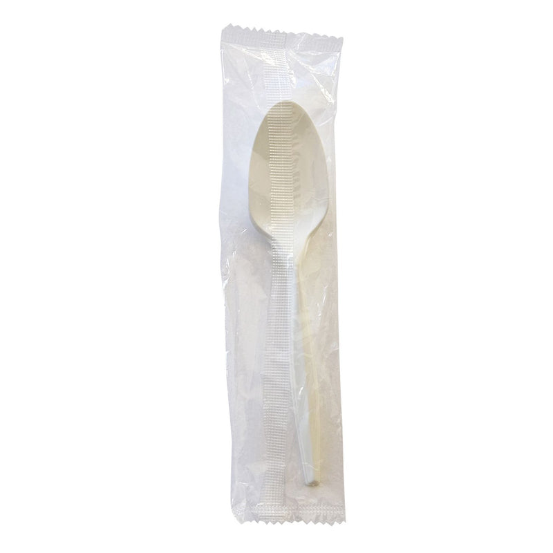 Boardwalk® Mediumweight Wrapped Polystyrene Cutlery, Teaspoon, White, 1,000/Carton (BWKSPOONMWPPIW) Case of 1000