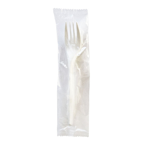 Mediumweight Wrapped Polypropylene Cutlery, Fork, 5.51", Plastic, White, 1,000/Carton (BWKFORKMWPPIW) Case of 1000