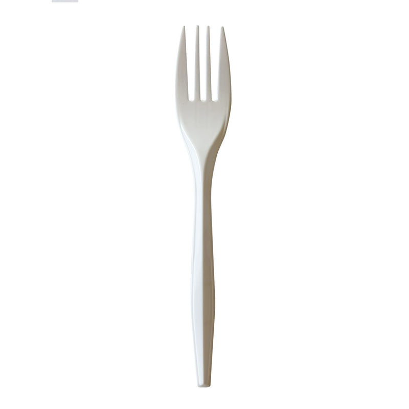 Boardwalk Mediumweight Polypropylene Cutlery, Fork, 5.51", Plastic, White, 1,000/Carton (BWKFORKPPMW) Case of 1000