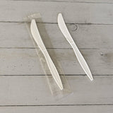 Boardwalk® Mediumweight Wrapped Polypropylene Cutlery, Knife, White, 1,000/Carton (BWKKNIFEMWPPIW) Case of 1000