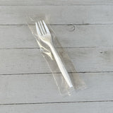 Mediumweight Wrapped Polypropylene Cutlery, Fork, 5.51", Plastic, White, 1,000/Carton (BWKFORKMWPPIW) Case of 1000