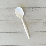 Boardwalk® Mediumweight Polypropylene Cutlery, Soup Spoon, 4.86", Plastic, White, 1,000/Carton (BWKSOUPMWPP) Case of 1000