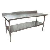 BK Resources Stainless Steel 5" Riser Top Tables, 72w x 30d x 39.75h, Silver, 2/Pallet (BKE2VTR57230) Each