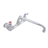 BK Resources WorkForce Standard Duty Faucet, 4.62" Height/12" Reach, Chrome-Plated Brass (BKEBKF8W12M) Each