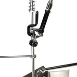 BK Resources WorkForce Prerinse Add-A-Faucet, 4.62" Height/12" Reach, Chrome (BKEVSMPRAF12M) Each