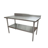 BK Resources Stainless Steel 5" Riser Top Tables, 60w x 30d x 39.75h, Silver, 2/Pallet (BKE2VTR56030) Each