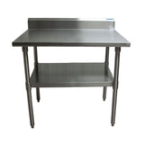 BK Resources Stainless Steel 5" Riser Top Tables, 48w x 30d x 39.75h, Silver, 2/Pallet (BKE2VTR54830) Each