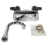 BK Resources WorkForce Standard Duty Faucet, 7.88" Height/3" Reach, Chrome-Plated Brass (BKEBKFW3GM) Each