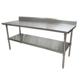 BK Resources Stainless Steel 5" Riser Top Tables, 72w x 30d x 39.75h, Silver, 2/Pallet (BKE2VTR57230) Each