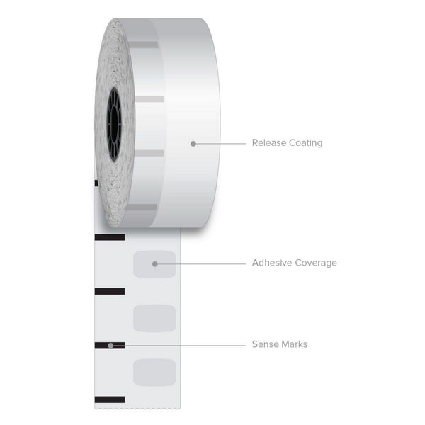 Iconex Sticky Media, 3.15" x 350 ft, White, 12 Rolls/Carton (ICX90232663) Case of 12