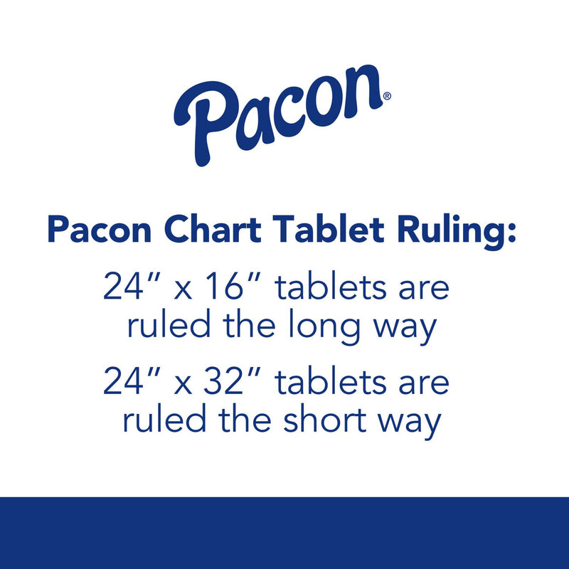 Chart Tablets, Presentation Format (1.5" Rule), 24 x 32, White, 25 Sheets, 12/Carton (PAC74710CT) Case of 12