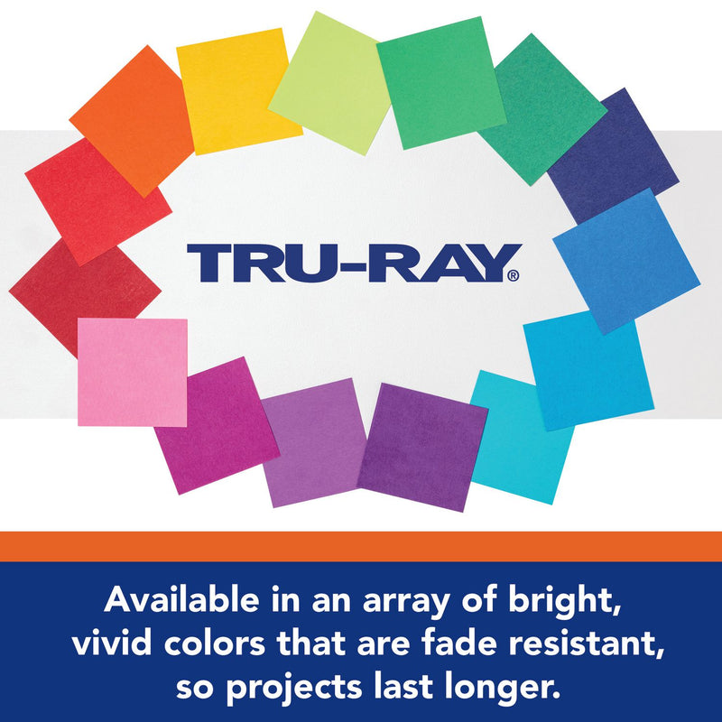 Tru-Ray Construction Paper, 76 lb Text Weight, 12 x 18, Black, 50/Pack, 25 Packs/Carton (PAC103061CT) Case of 25