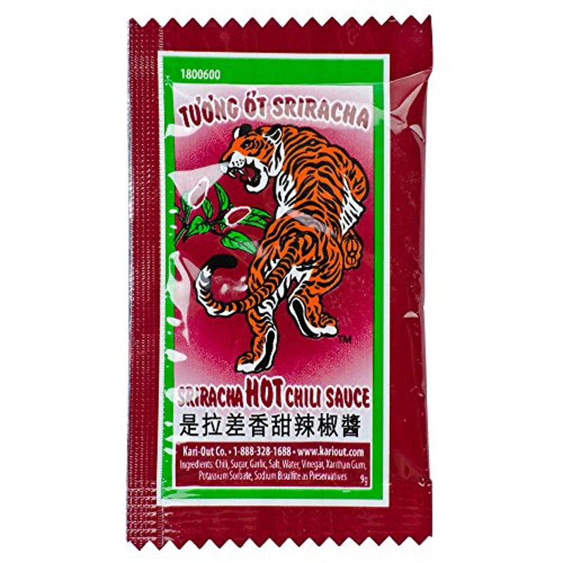 Kari-Out Siracha Sauce, 9 g Packet, 200/Carton (KOT1800600) Case of 200