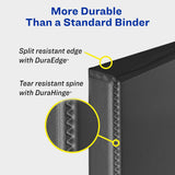 Avery® Heavy-Duty View Binder with DuraHinge and Locking One Touch EZD Rings, 3 Rings, 3" Capacity, 11 x 8.5, Red, 4/Carton (AVE79325CT) Case of 4