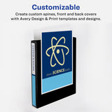 Avery® Heavy-Duty View Binder with DuraHinge and One Touch EZD Rings, 3 Rings, 1" Capacity, 11 x 8.5, Navy Blue, 12/Carton (AVE79809CT)