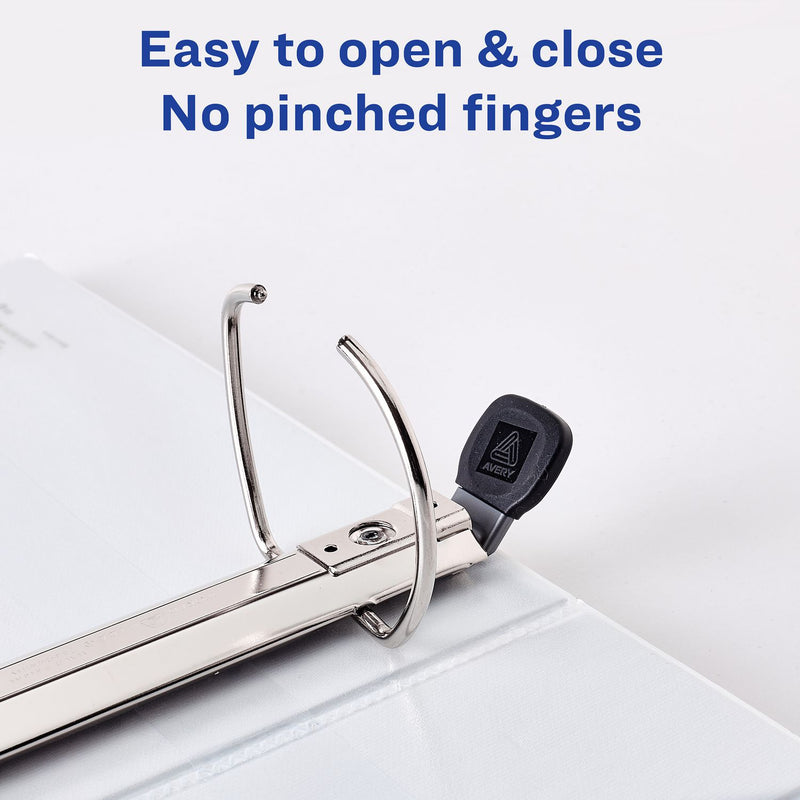 Avery® Heavy-Duty View Binder with DuraHinge and Locking One Touch EZD Rings, 3 Rings, 3" Capacity, 11 x 8.5, White, 4/Carton (AVE79193CT) Case of 4