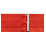 Avery® Heavy-Duty View Binder with DuraHinge and Locking One Touch EZD Rings, 3 Rings, 3" Capacity, 11 x 8.5, Red, 4/Carton (AVE79325CT) Case of 4
