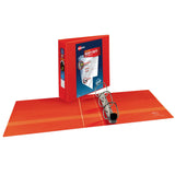 Avery® Heavy-Duty View Binder with DuraHinge and Locking One Touch EZD Rings, 3 Rings, 3" Capacity, 11 x 8.5, Red, 4/Carton (AVE79325CT) Case of 4