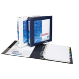 Avery® Framed View Heavy-Duty Binders, 3 Rings, 1" Capacity, 11 x 8.5, Navy Blue, 12/Carton (AVE68055CT)