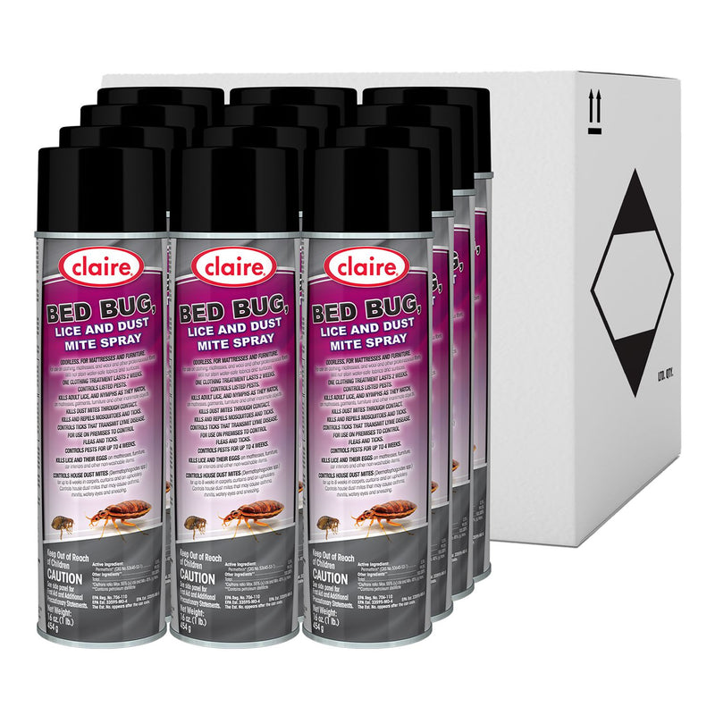 Claire Bed Bug Killer, 16 oz Aerosol Spray, 12/Carton (CGC006) Case of 12
