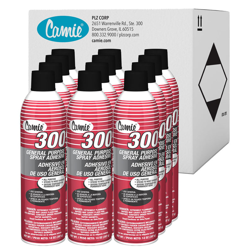 Camie 300 General Purpose Spray Adhesive, 14 oz, 12/Carton (CGC300) Case of 12