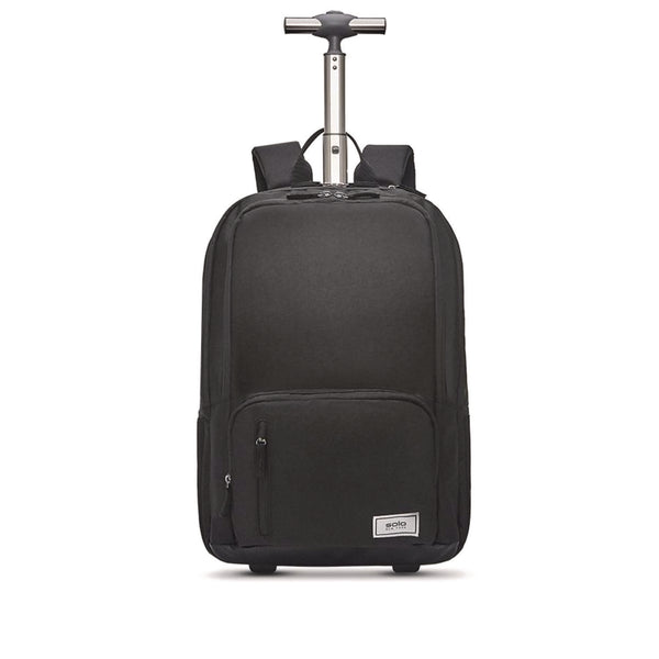 SOLO Bleecker Recycled Rolling Backpack, Fits Devices Up to 15.6", 12.5 x 8 x 19, Dark Gray (USLUBN7864) Each