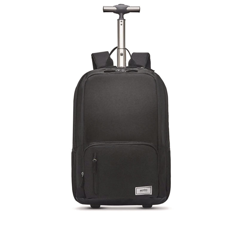 SOLO Bleecker Recycled Rolling Backpack, Fits Devices Up to 15.6", 12.5 x 8 x 19, Dark Gray (USLUBN7864) Each