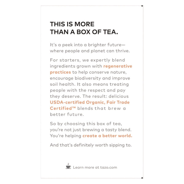 Seattle's Best Tea Bags, Organic Refresh Mint, 16/Box, 6 Boxes/Carton (TZO00350) Case of 96
