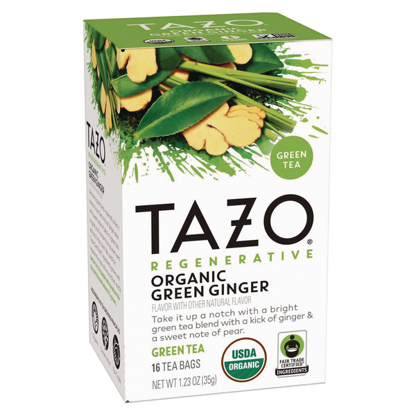 Seattle's Best Tea Bags, Organic Green Ginger, 16/Box, 6 Boxes/Carton (TZO00356) Case of 96