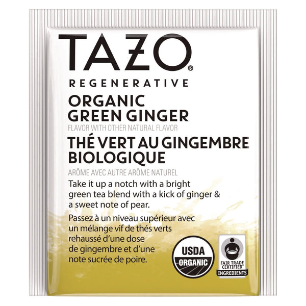 Seattle's Best Tea Bags, Organic Green Ginger, 16/Box, 6 Boxes/Carton (TZO00356) Case of 96