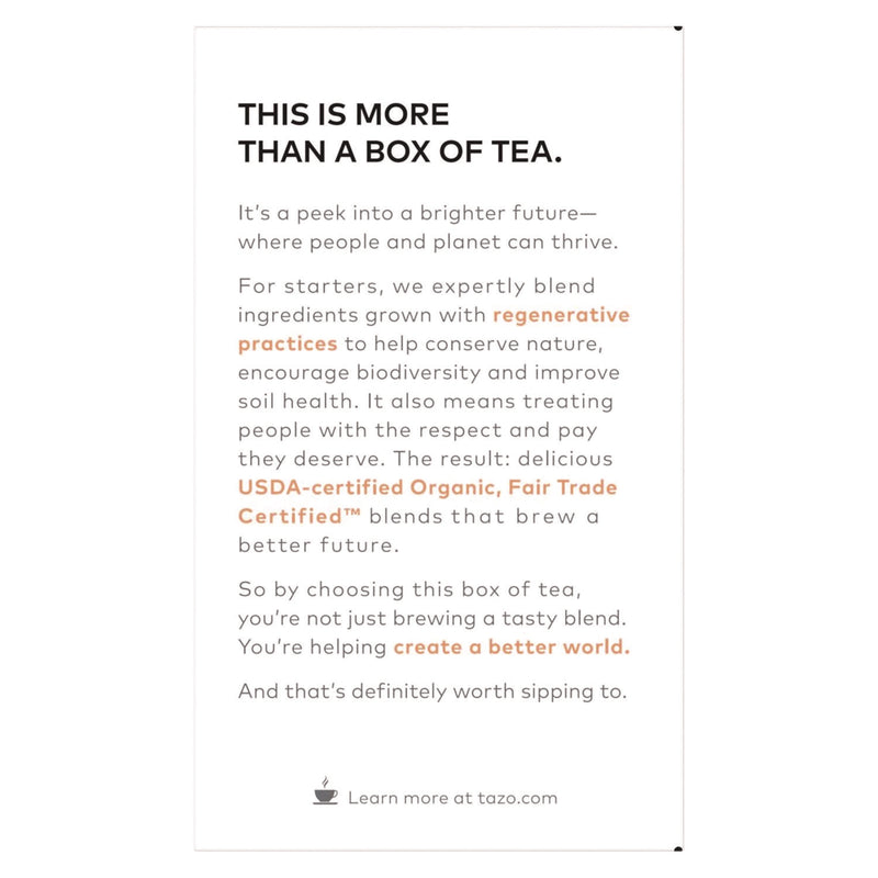 Seattle's Best Tea Bags, Organic Calm Chamomile, 16/Box, 6 Boxes/Carton (TZO00354) Case of 96